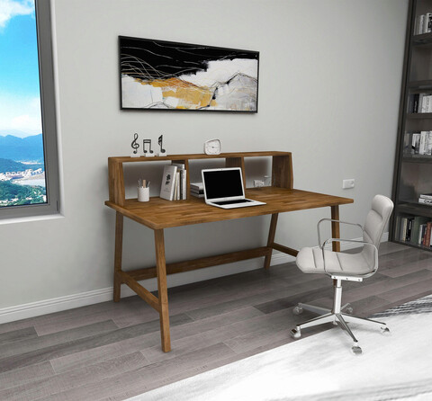 Birou, woodface, lucy, 120x75x60 cm, lemn, nuc