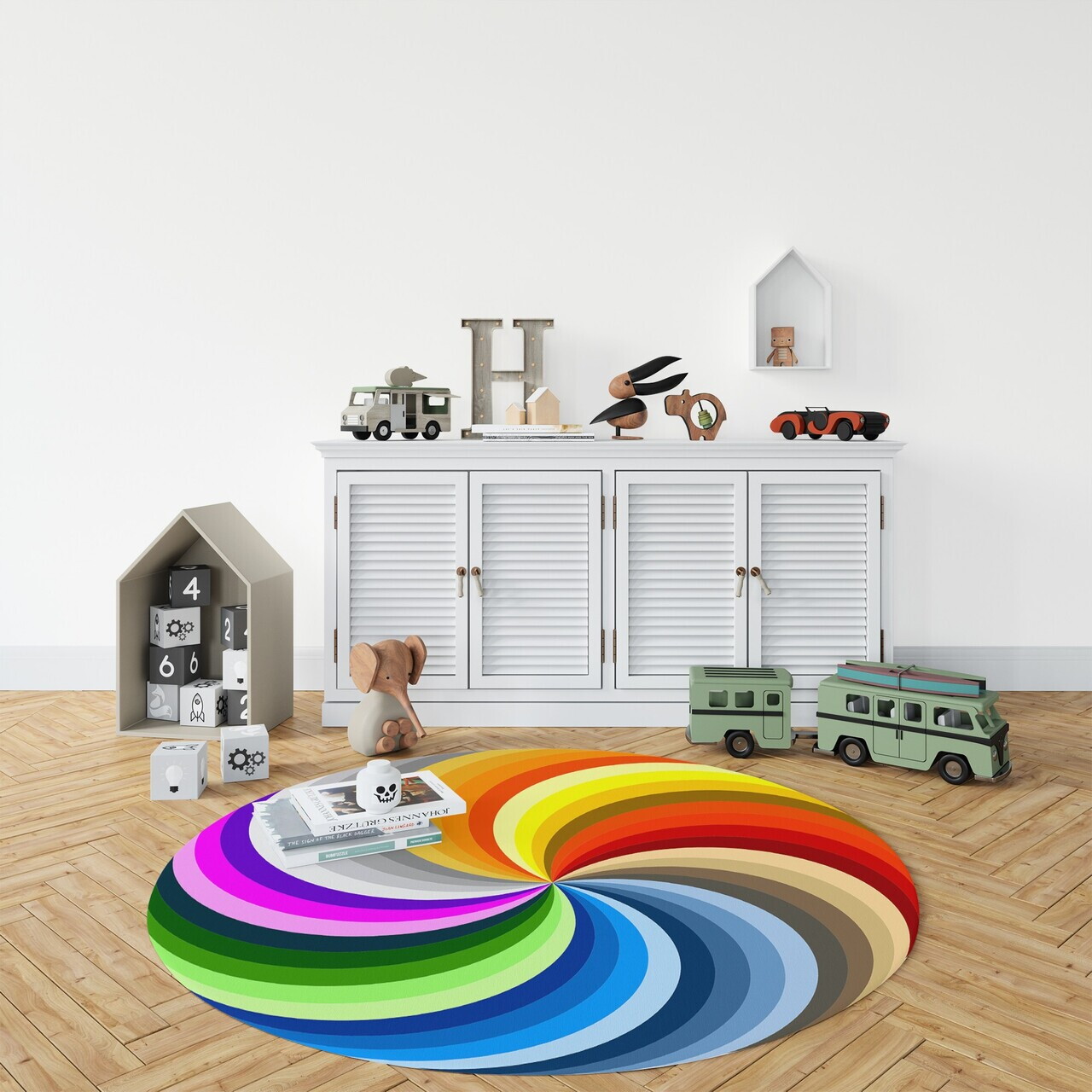 Covor, Woopamuk141, 120x120 cm, Bumbac/Poliester, Multicolor - view 3