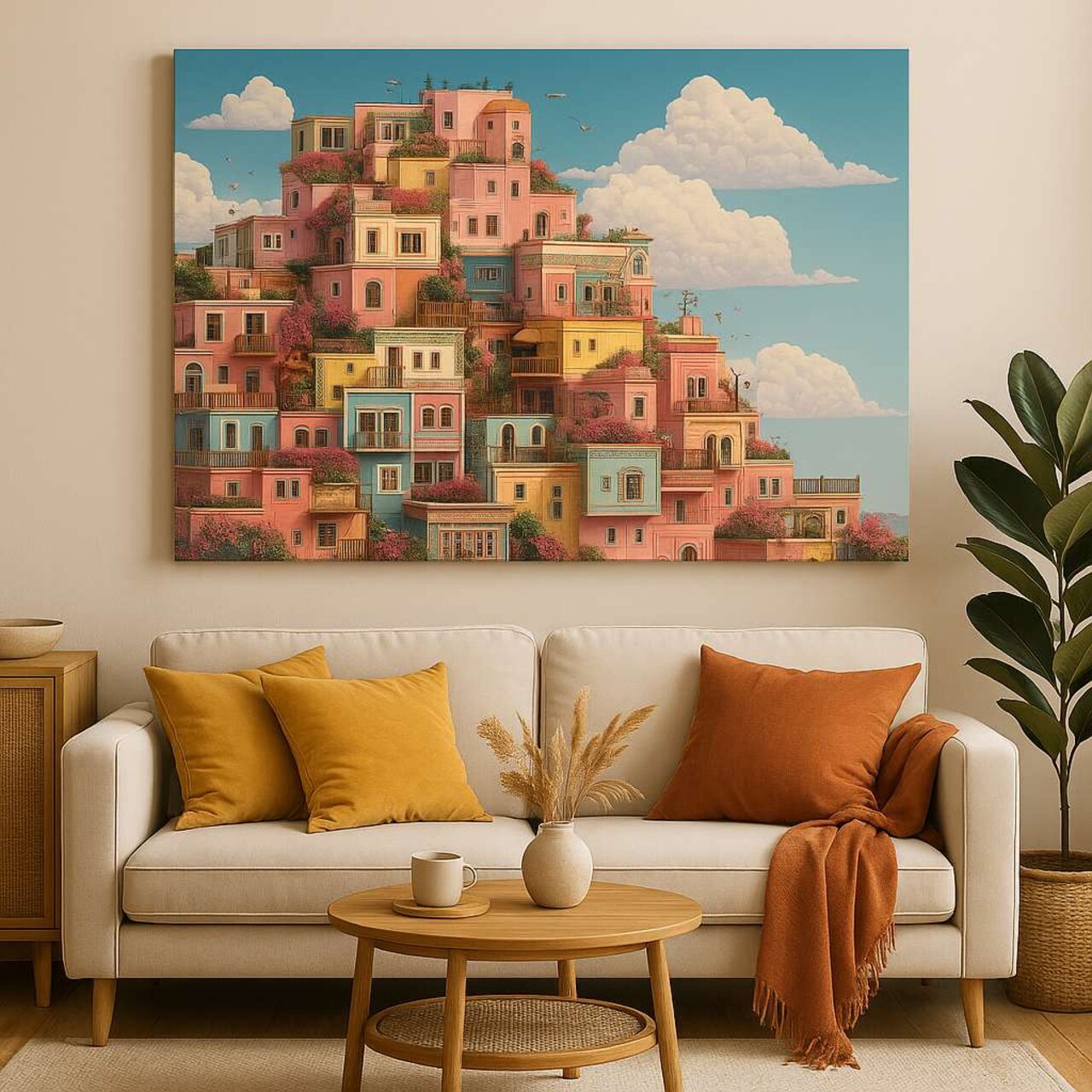 Tablou decorativ Hm_Cnvs26-27-50x70 Cadru: 100% lemn (Grosime: 2 x 3 cm) Multicolor