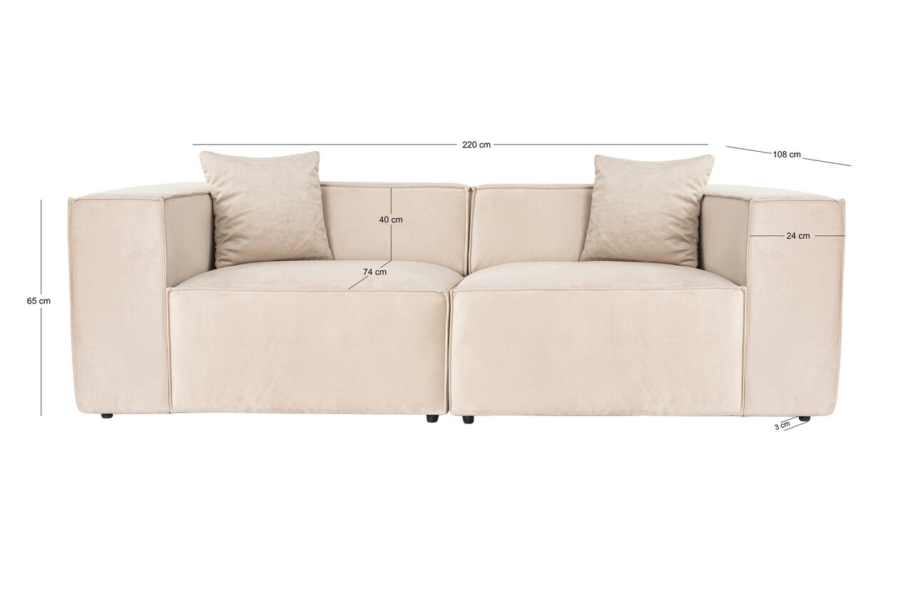Canapea 2 locuri, Atelier del Sofa, 560ARE1937, Crem - imagine 9