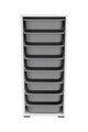 Dulap multifunctional, Estella, Cara 8N, Alb/Gri
