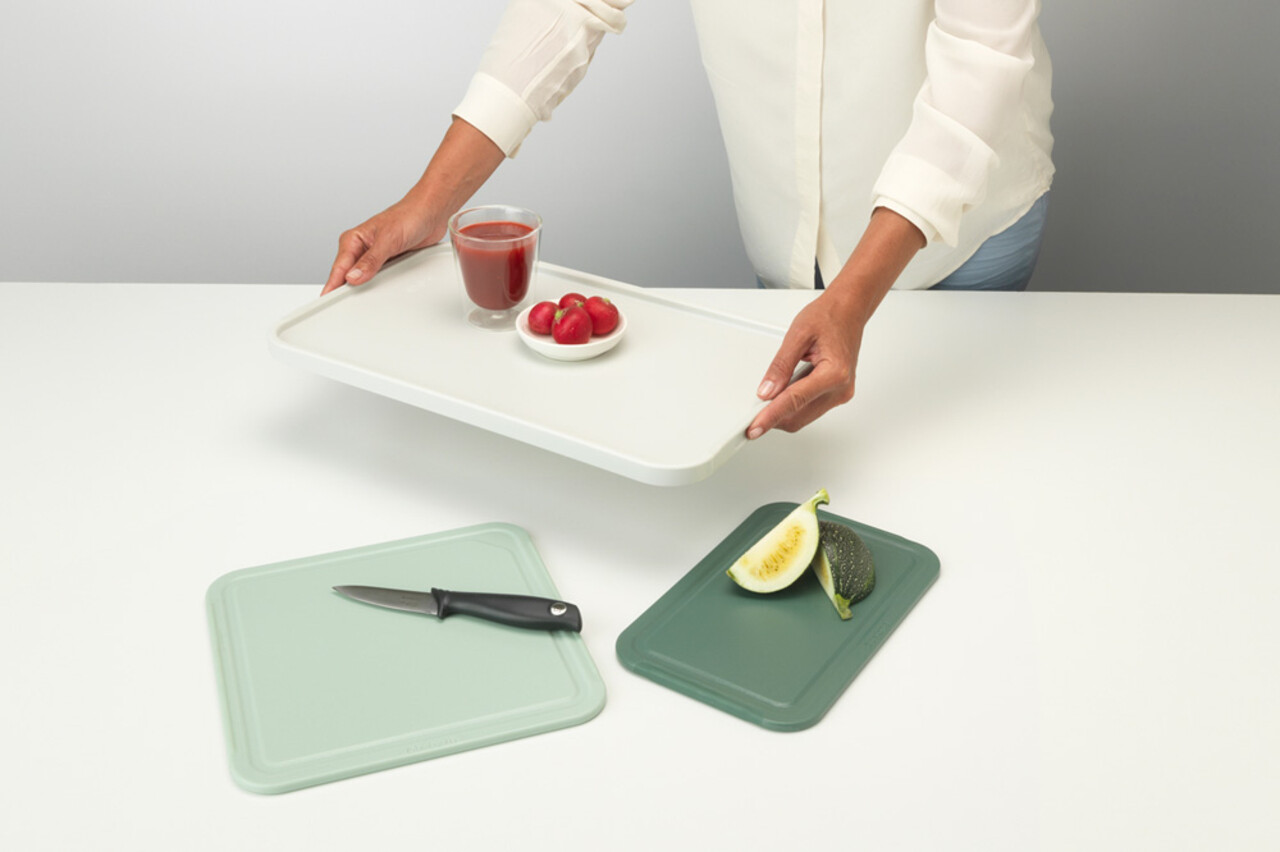 Set tocatoare 3 piese, Brabantia, Tasty+, 16x25 cm/25x25 cm/40x25 cm, plastic, verde