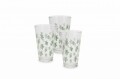Set 3 pahare Cactus Green, 12.5 cm, sticla, verde