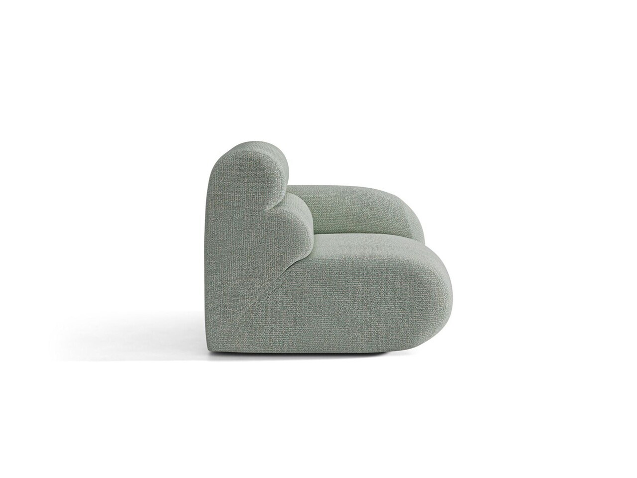 Modul canapea dreapta 1 loc, Neo, Micadoni Home, 110x100x83 cm, tesatura Chenille Silencio, albastru muted — imaginea 3