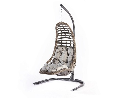 Leagan gradina/terasa, divona, bodrum, 120x214x106 cm, gri