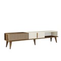 Comoda TV, Hommy Craft, Milan Alt, 180x40x35 cm, PAL, Maro/Crem