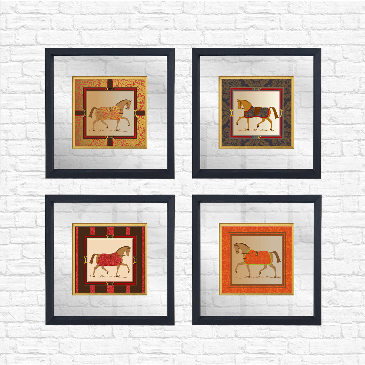 Set 4 tablouri decorative, CAM5666, Lemn, Multicolor - view 2