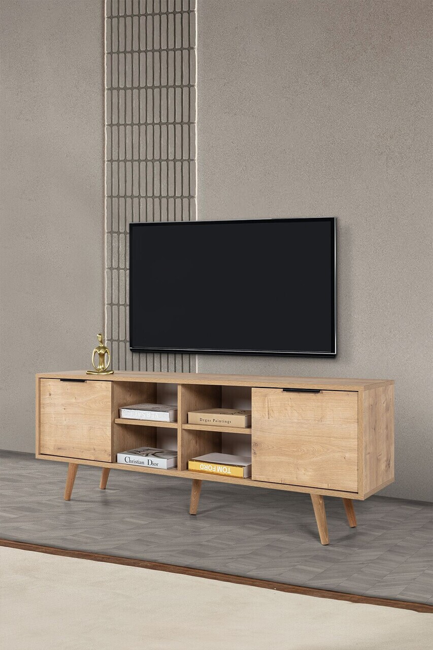 Comoda TV, Hanah Home, Sina 3622, 160x59x35 cm, PAL, Maro — imaginea 3