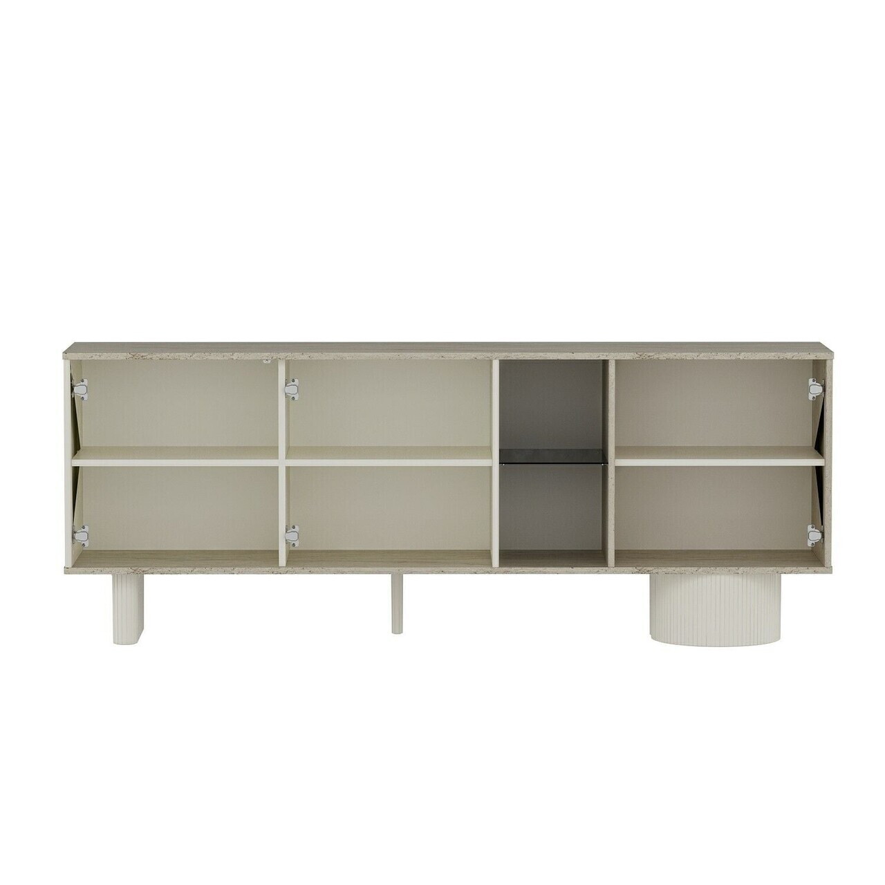 Consola, Hanah Home, Valento, 208x80x45 cm, Piatră Lunii / Travertin — imaginea 7