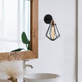 Aplica de perete, Oylat - N-1042, Alby, 18 x 40 cm, 1 x E27, 40W, negru