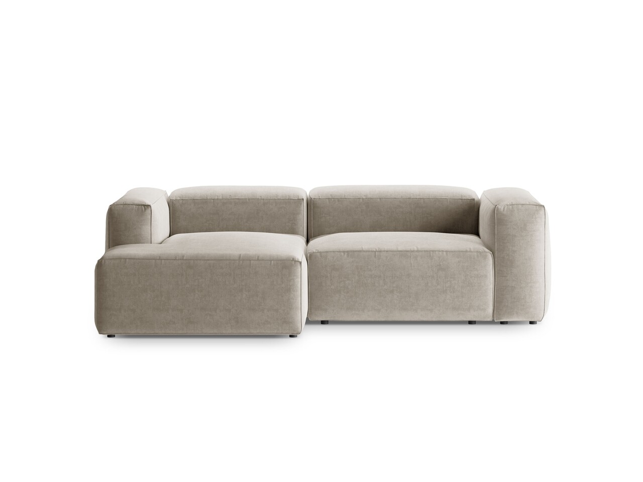 Coltar stanga 2 locuri, Bergamo, Cosmopolitan Design, 244x152x70 cm, tesatura structurata, bej