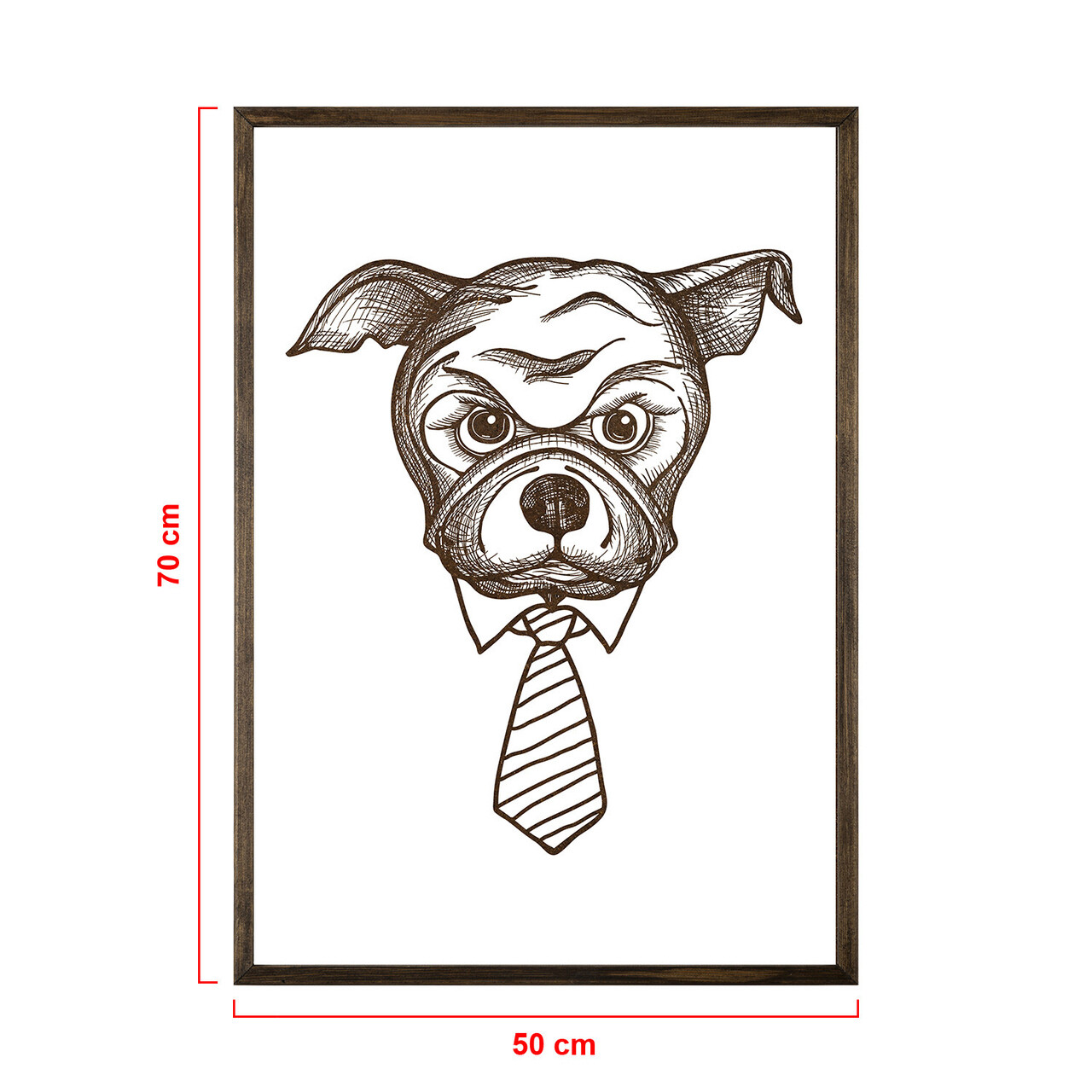 Tablou decorativ, TD159, Lemn, Desenat manual, Natural