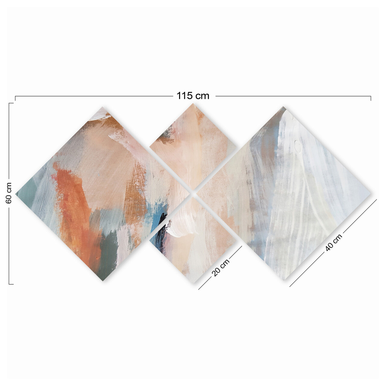 Set 4 tablouri decorative, 4MDF1056546707, MDF, Imprimat UV, Multicolor
