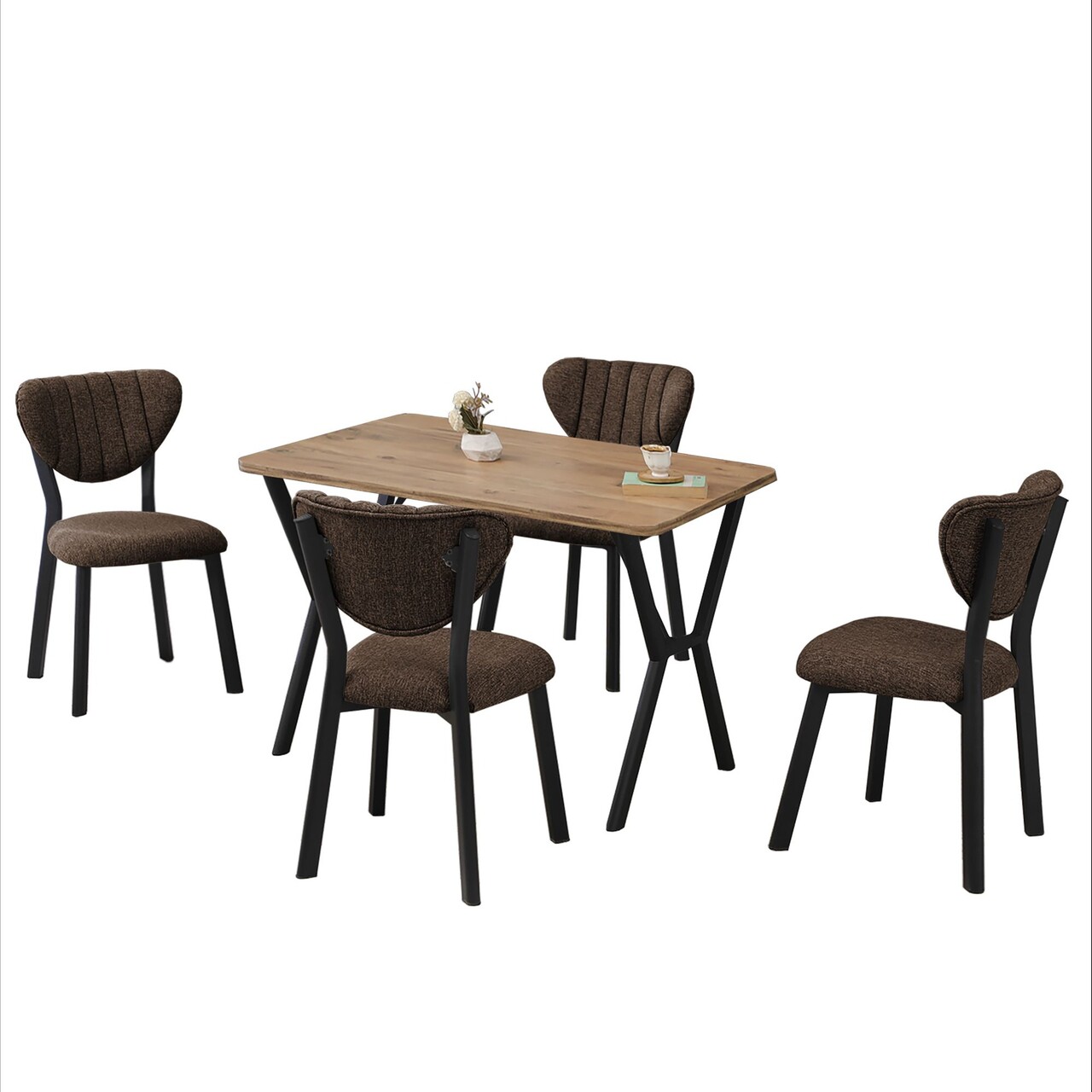 Set masa extensibila si scaune, Hanah Home, Elma, Maro / Nuc - view 4