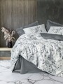 Lenjerie de pat dubla, Moale - Grey, Cotton Box, Bumbac Satinat