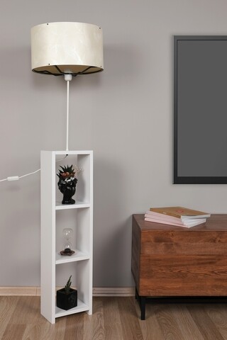 Lampadar, ayd-1799, insignio, 30 x 140 cm, 1 x e27, 60w, alb/ecru