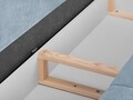 Canapea extensibila, Freesia, Mazzini Sofas, 3 locuri, cu lada de depozitare, 215x94x90 cm, catifea, albastru deschis