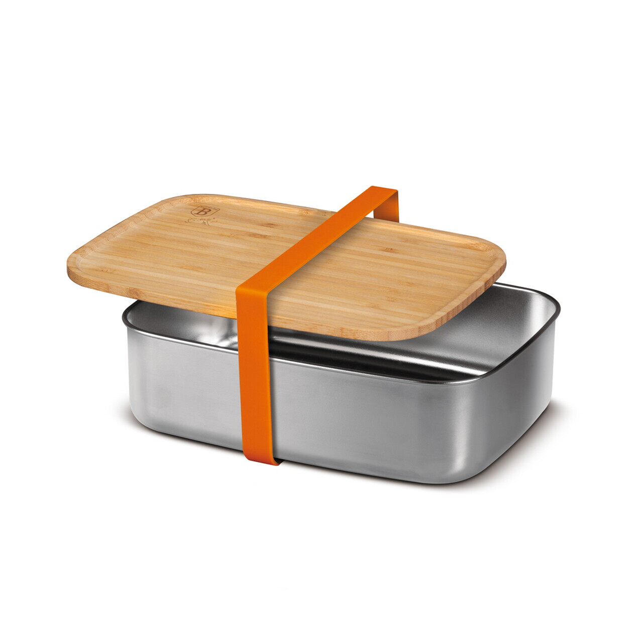 Cutie pentru pranz Berlinger Haus, Take Away, 21.2x15.8x7 cm, inox 18/10 / bambus, argintiu/natur - imagine 3