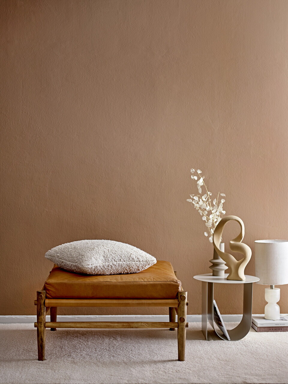 Masuta de cafea, Bloomingville, Cher, 43x38 cm, fier, natural - imagine 7