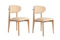Set scaune 2 piese, Wayland, Lionte, Bej / Stejar deschis