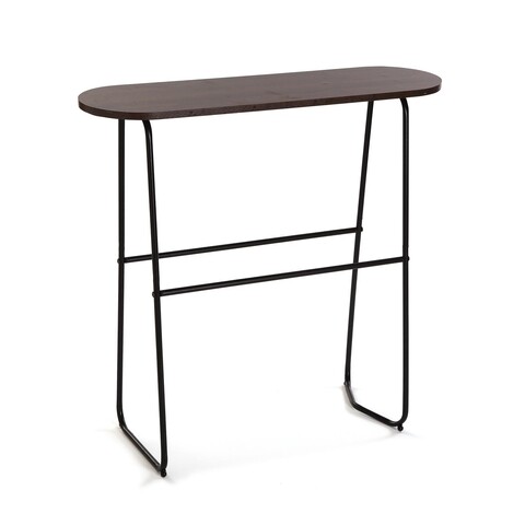Consola Emmitt, Versa, 80 x 23.5 x 80 cm, MDF/metal, negru