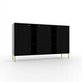 Comoda ADRK, Tili 3D 6P, 157.7x40.8x95 cm, PAL laminat, negru
