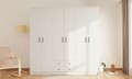 Dulap pentru haine, Rabi, Rb-185-06, 210x184x52 cm, Alb mat