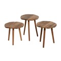 Set masute 3 piese, Tuvalle, Tuval 080, Nuc / Stejar