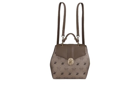 Rucsac Beverly Hills Polo Club, 622, piele ecologica, auriu/kaki