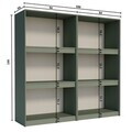 Dulap pentru haine, Hanah Home, Lucas 1600-242, 188x190x60 cm, Verde