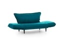 Canapea extensibila Vino Daybed, Futon, 3 locuri, 200x70 cm, metal, petrol verde