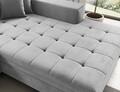 Coltar extensibil dreapta 4 locuri ELTAP, Sol-41, Solange, 292x196x84 cm, lemn/poliester, gri deschis