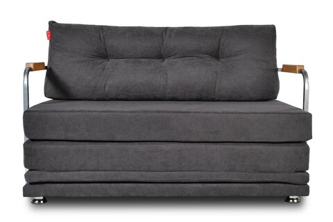 Canapea extensibila Gauge Concept, Smoked, 2 locuri, 125x73x80 cm, metal/poliester