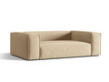 Canapea 3 locuri, Nuria-88, Micadoni Home, 210x110x72 cm, catifea, bej nude