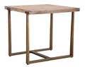 Masa dining Ankara, Mauro Ferretti, 80x80x76 cm, MDF/fier, maro/auriu