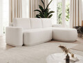 Coltar extensibil dreapta 4 locuri ELTAP, Aurumm, 285x180x92 cm, lemn/poliester, alb