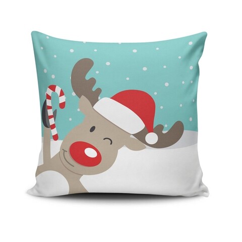 Perna decorativa, Christmas NOELKRLNT-30, 43×43 cm, policoton, multicolor 43x43