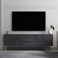 Comoda TV, Olivia, Retrol2, Antracit / Aur