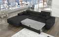 Coltar extensibil stanga 4 locuri ELTAP, Armd-61, Armando, 289x203x85 cm, lemn/poliester, gri inchis