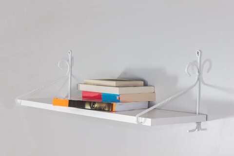 Raft pentru perete seramoni, decormet, 60x14x20 cm, alb