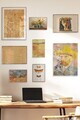 Tablou decorativ, Çgs-059-Wooden-Byk, LEMN SOLID, Față: 100% PVC STICLĂ, Multicolor