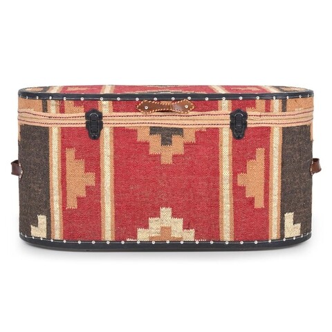 Cufar oval, exotic, l.90 l.45 h.45, mdf/stofa, multicolor