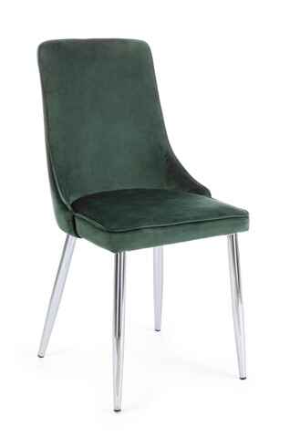 Scaun Corinna, Bizzotto, Catifea, 44x55x86 Cm, Verde Inchis