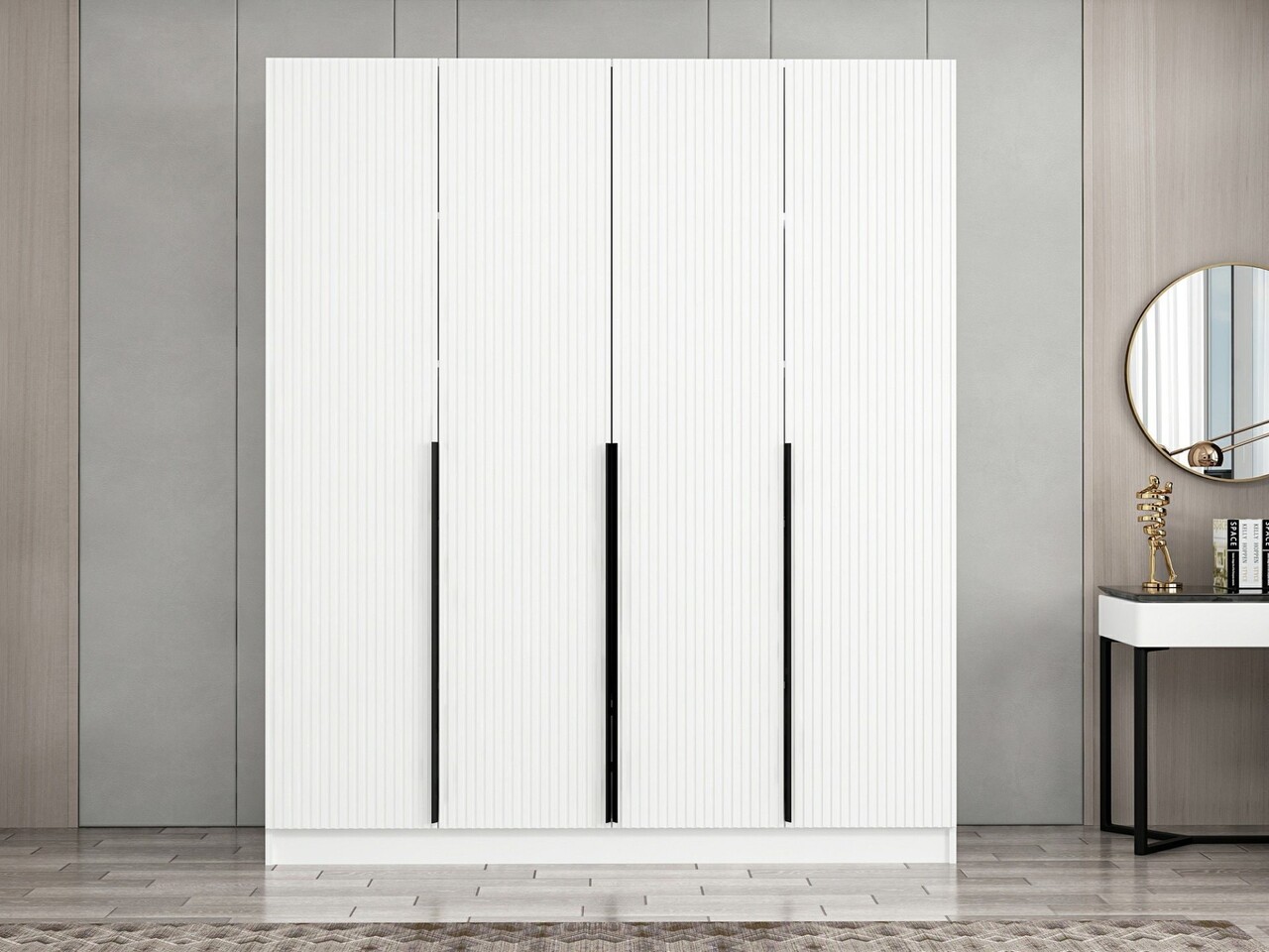 Dulap pentru haine, Minerva, Kale Plus, 180x210x52 cm, PAL, Alb - 1 | YEO