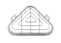 Etajera de colt pentru baie, Wenko, Trestina, 25 x 16.5 x 10.5 cm, inox, gri