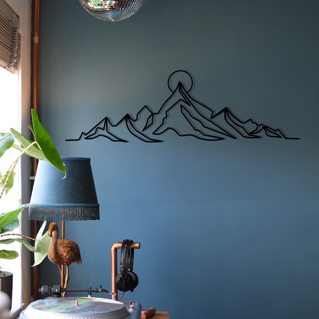 Decoratiune de perete, Everest, Dimensiuni: 119,5 x 37 cm, Negru - view 2