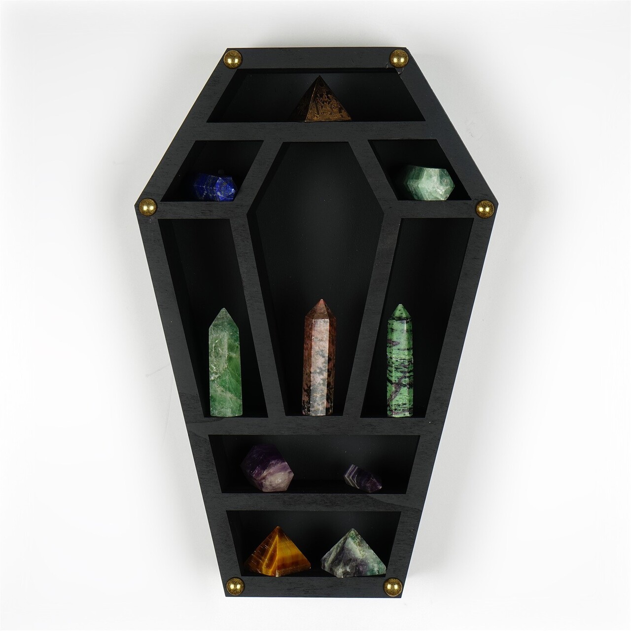 Raft de perete, Evila Originals, Cry038, 22x33x6 cm, Lemn masiv, Negru - 2 | YEO