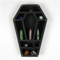 Raft de perete, Evila Originals, Cry038, 22x33x6 cm, Lemn masiv, Negru