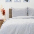Lenjerie de pat dubla Hoya, Homla, 3 piese, 160x200 cm, bumbac, alb/albastru