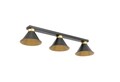 Plafoniera ELTAP, Detmer, 70x17x14 cm, 3xE27, 15W, otel, negru/auriu